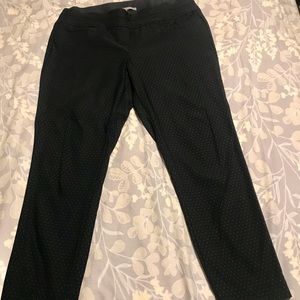 Maurices black/polka dot slacks LReg